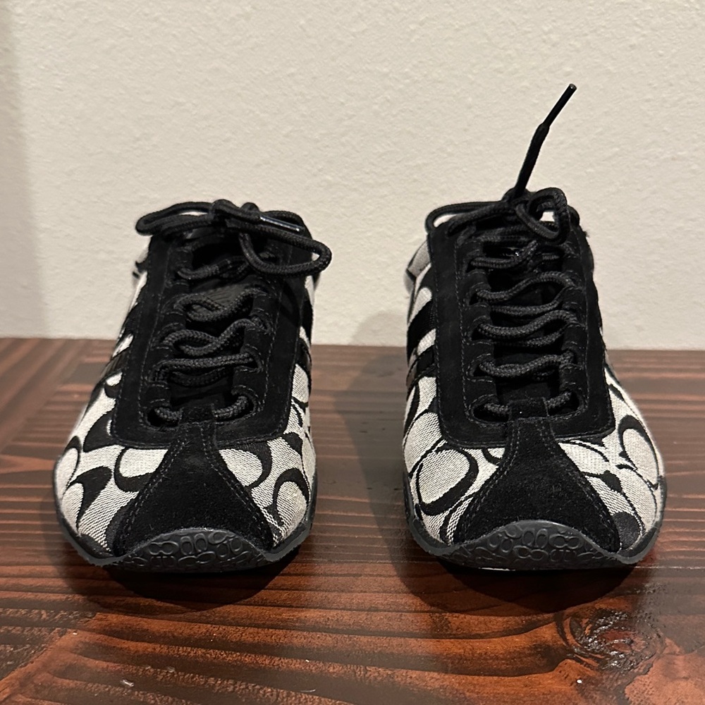 Coach Monogram Black and Gray Sneakers Size: 6M - Picture 2 of 6